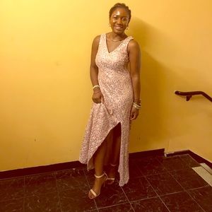 A Macy’s bought evening gown designed by NightWay